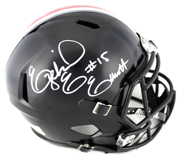 Ezekiel Elliott Signed Ohio State Buckeyes Speed Full Size Black NCAA Helmet