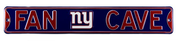New York Giants Fan Cave Officially Licensed Authentic Steel 36×6 NFL Street Sign