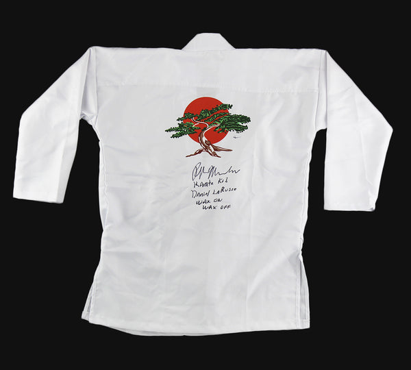 Ralph Macchio Signed Karate Kid Long Sleeve GI with 3 Inscriptions