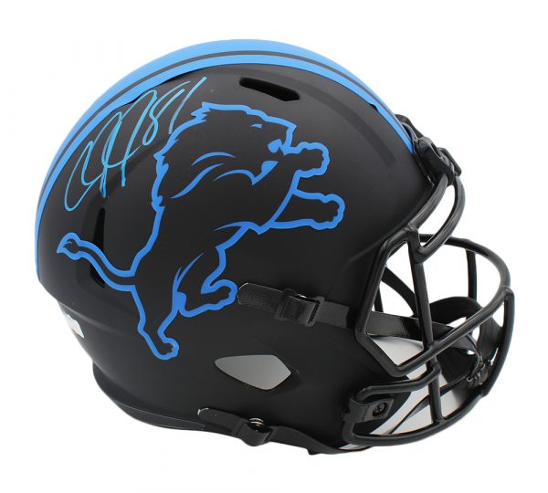 football helmet 600 Calvin Johnson Signed Detroit Lions Speed Full Size Eclipse NFL Helmet – SPORTSCRACK