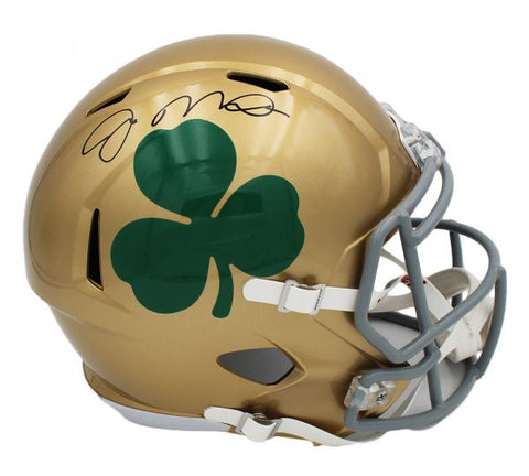 Joe Montana Signed Notre Dame Fighting Irish Speed Full Size Shamrock NCAA Helmet