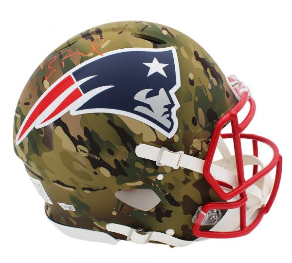 brady football helmet Tom Brady Signed New England Patriots Speed Authentic Camo NFL Helmet – SPORTSCRACK