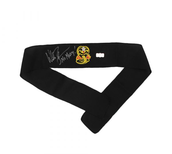 William Zabka Signed Karate Kid Black Headband with “No Mercy” Inscription