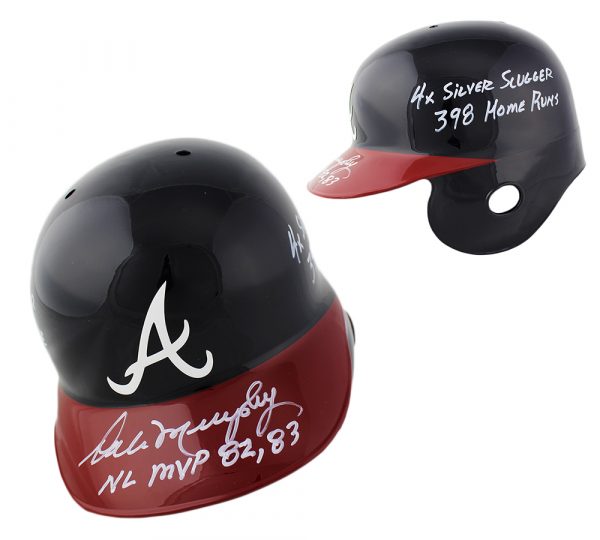 Dale Murphy Signed Atlanta Braves Rawlings Authentic MLB Batting Helmet with Career Stats Inscription – Limited Edition 333
