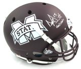Dak Prescott Signed Mississippi State Bulldogs Schutt Full Size Helmet With "Hail State" Inscription