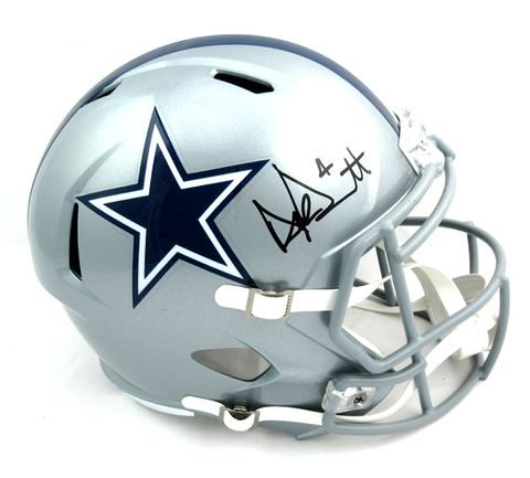 Dak Prescott Signed Dallas Cowboys Riddell Speed Full Size Helmet