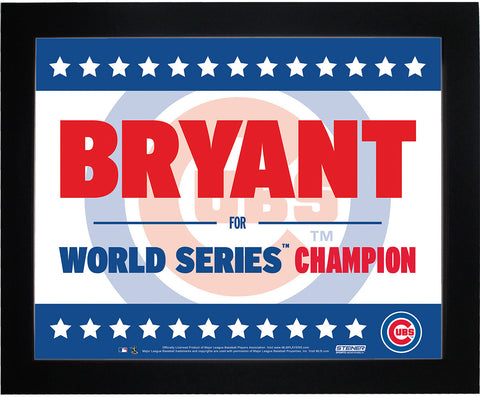 Kris Bryant Chicago Cubs 11x14 Framed Presidential Sign