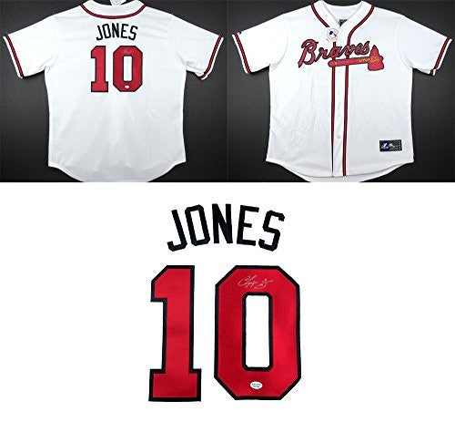 Chipper Jones Autographed and Framed Atlanta Braves Jersey