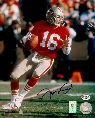 Joe Montana Autographed/Signed San Francisco 49ers 8x10 NFL Photo "Drop Back"
