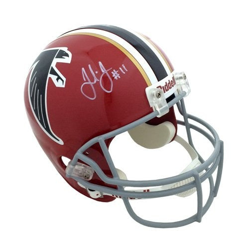 Julio Jones Autographed/Signed Atlanta Falcons Riddell Authentic Red Throwback Helmet - Memorabilia - SPORTSCRACK