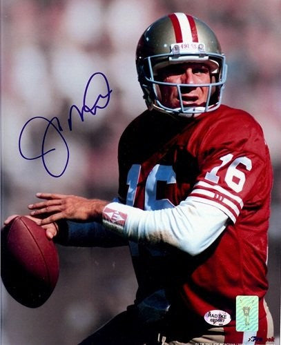 Joe Montana Autographed/Signed San Francisco 49ers NFL 16x20 Photo "Close Up"