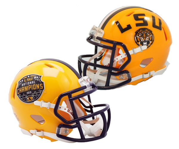 Riddell LSU Tigers College Football Playoff 2019 National Champions Revolution Speed Mini Football Helmet