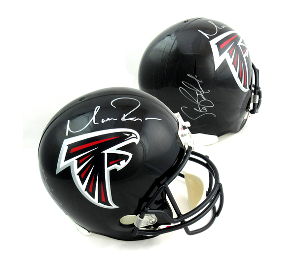 Matt Ryan & Steve Bartkowski Signed Atlanta Falcons Black Riddell Full Size NFL Helmet - LE