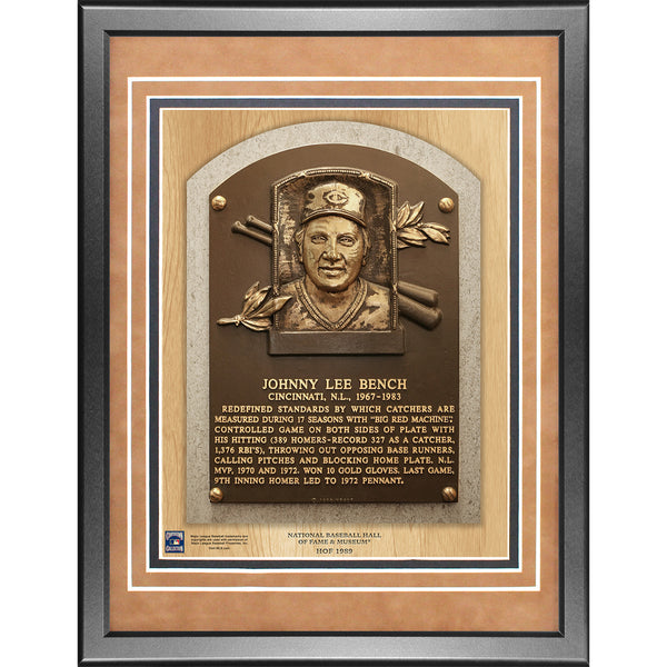 Johnny Bench 11x14 Framed Baseball Hall of Fame Plaque - Memorabilia - SPORTSCRACK
