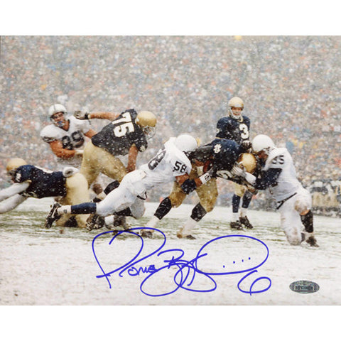 Jerome Bettis Signed Being Tackled In Snow vs. Penn State 8x10 Photo