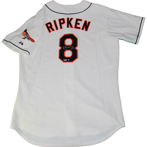 Orioles Cal Ripken Jr. Full Name W/Stats Authentic Signed White