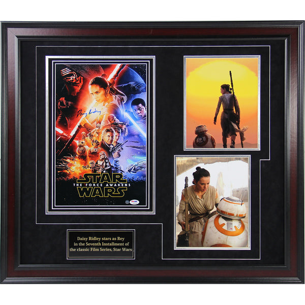 Daisy Ridley 3 Photo Movie Poster Collage with Nameplate (24X28)