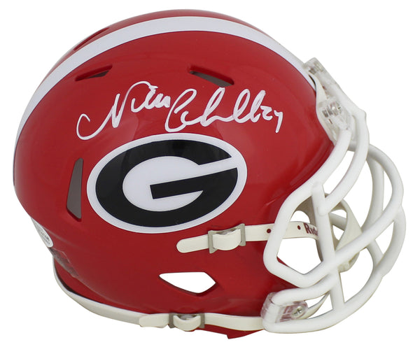 Nick Chubb Signed Georgia Bulldogs Speed Mini Helmet