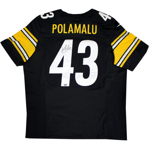 Troy Polamalu Signed Pittsburgh Steelers Nike Authentic Black jersey