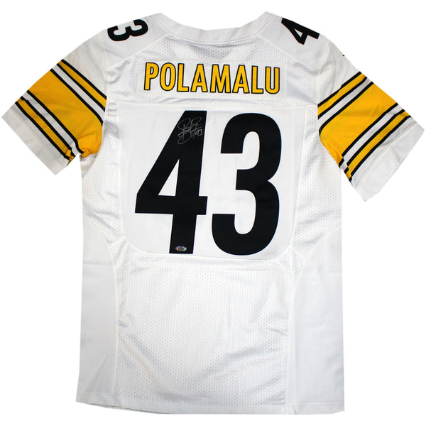 Troy Polamalu Signed Pittsburgh Steelers Nike Authentic White jersey