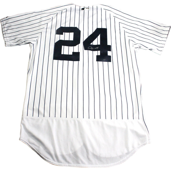 Gary Sanchez Signed New York Yankees Authentic Flex Base Pinstripe Jersey (Signed On Back)