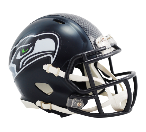 Seattle Seahawks NFL Mini Speed Football Helmet Matte Navy – SPORTSCRACK