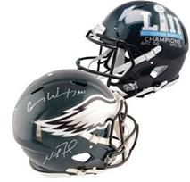 Carson Wentz and Nick Foles signed Super Bowl 52 Authentic Helmet