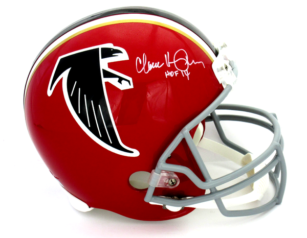 Claude Humphrey Signed Atlanta Falcons Throwback Riddell Full Size NFL Helmet With "HOF 2014" Inscription