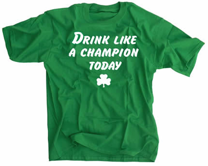 Drink Like A Champion Today St. Patrick's Day Irish Green Shirt -  Notre Dame - SPORTSCRACK