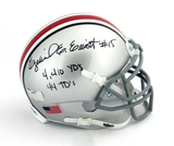 Ezekiel Elliott Signed Ohio State Buckeyes Schutt Mini Helmet With "4410 Yds 44 TDs" Inscription
