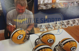 Brett Favre Signed Green Bay Packers Full Size Helmet With "HOF 16" Inscription