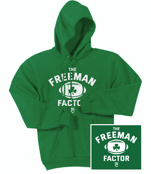 The Freeman Factor GREEN Hoodie Sweat Shirt