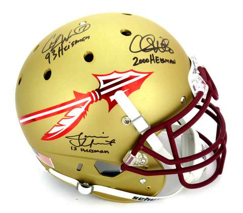 Charlie Ward, Chris Weinke & Jameis Winston Signed Florida State Seminoles Authentic Helmet "Heisman Years"