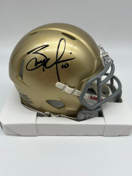 Brady Quinn autograph Notre Dame Speed Mini Helmet