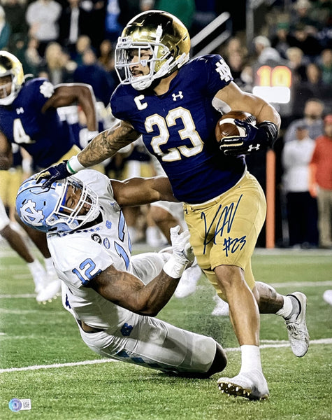 Kyren Williams Signed Notre Dame Fighting Irish 16x20 Photo North Carolina Stiff Arm