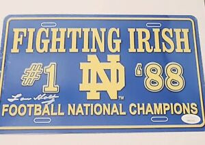 Notre Dame #1 1988 Metal License Plate