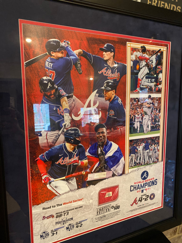 Shop Atlanta Braves Framed 15 x 17 Franchise Foundations Collage with a  Piece of Game Used Baseball - Limited Edition of 678