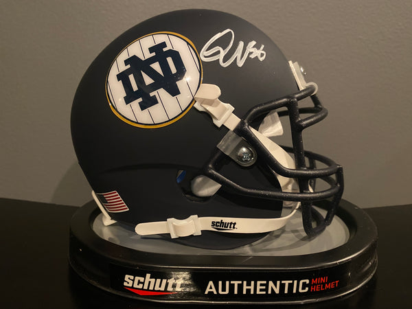 Quenton Nelson Signed Notre Dame 2018 New York Shamrock Series Mini Helmet