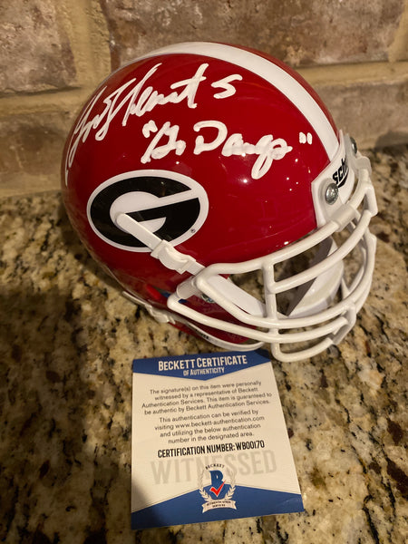 Garrison Hearst Autographed/Signed Georgia Bulldogs "Go Dawgs" Schutt NCAA Mini Helmet