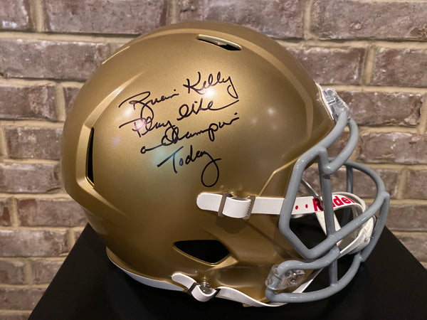 Brian Kelly Signed Full Size Helmet with “Play Like a Champion Today” Inscription