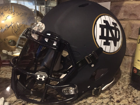 Notre Dame 2018 Shamrock Series New York Matte Navy Riddell Speed Authentic Helmet