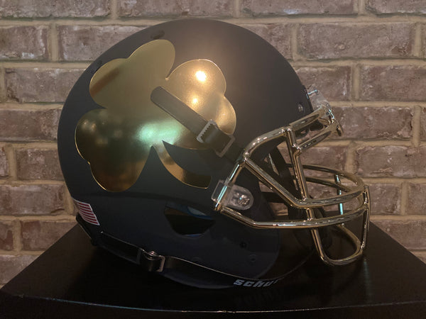 Notre Dame Fighting Irish 2021 Shamrock Navy Authentic Schutt Tradition Full Size Helmet