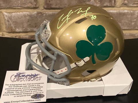 Zack Martin Signed Notre Dame Football Shamrock Mini Helmet