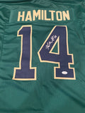 Kyle Hamilton Signed Notre Dame Green Jersey