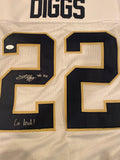 Logan Diggs Signed Notre Dame White Jersey with "Go Irish!" Inscription