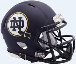 Notre Dame 2018 Shamrock Series Riddell Matte Navy Mini Helmet