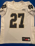 Notre Dame Football 2015 Practice Worn Game Jersey Under Armour #27