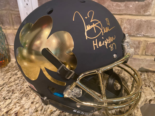 flat blue football helmets Tim Brown Signed Notre Dame Matte Blue Exclusive Schutt Tradition Full – SPORTSCRACK