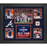 Atlanta Braves Fanatics Authentic 2021 MLB World Series Champions 5-Photo Collage with a Capsule of Game-Used World Series Dirt - Limited Edition of 500