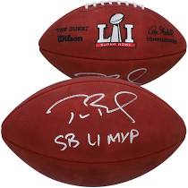 Tom Brady New England Patriots Fanatics Authentic Super Bowl LI Champions Autographed Super Bowl LI Pro Football with "SB LI MVP" Inscription